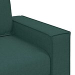 vidaXL Ensemble de Canapés 3 Pièces Vert foncé 220 x 78 x 84 cm tissu