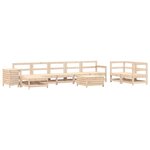 vidaXL Salon de jardin 10 Pièces bois de pin massif
