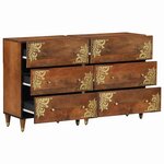 vidaXL Buffet avec tiroir 2 Pièces marron miel 60 x 33.5 x 75 cm