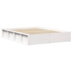 vidaXL Cadre de lit avec stockage Blanc 135 x 190 cm bois