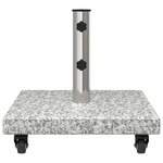 vidaXL Pied de parasol Gris 45 x 45 x 43 cm Granite et Acier