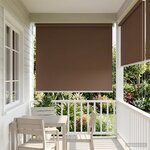 vidaXL Store roulant extérieur protection UV Taupe Polyester