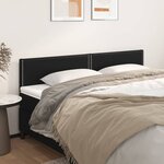 vidaXL Têtes de lit 2 Pièces Noir 80x5x78/88 cm Similicuir