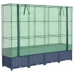 vidaXL Jardinière surélevée avec housse aspect rotin 160x40x138 cm