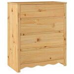 vidaXL Commode Drammen Marron 76 5 x 40 x 91 cm Bois de pin massif