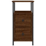 vidaXL Tables de chevet 2Pièces chêne marron 30x60x60cm bois d'ingénierie