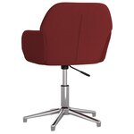 vidaXL Chaise pivotante de bureau Rouge bordeaux Tissu