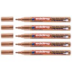 Marqueur Peinture Brillante 753 Cuivre Pointe Calligraphie 1-2 5 mm x 5 EDDING