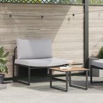vidaXL Ensemble de canapé de jardin 2 pièces siège unique avec coussins gris clair