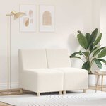 vidaXL Unité de Sofa Modulaire Sans Accoudoirs 2 Pièces Crème