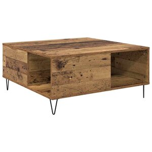 vidaXL Table basse Bois Ancien 80 x 80 x 36 5 cm Bois d'ingénierie