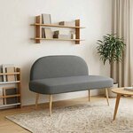vidaXL Banc rembourré avec dossier Gris foncé 110 x 60 x 76 cm