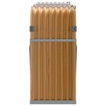 vidaXL Porte-bûches aspect bois 180x45x100 cm acier galvanisé