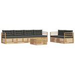 vidaXL Ensemble de canapés d'extérieur 7 pc Blanc et anthracite