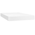 vidaXL Sommier à lattes de lit avec matelas Blanc 120x200cm Similicuir