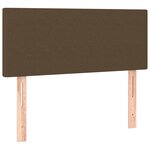 vidaXL Sommier à lattes de lit et matelas et LED Marron foncé 80x200cm