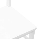 vidaXL Chaises à manger 2 Pièces blanc bois massif caoutchouc