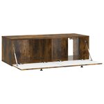 vidaXL Meuble TV mural 98 x 41 x 30 cm Chêne fumé Bois d'ingénierie