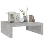 vidaXL Table basse gris béton 100x100x35 cm bois d'ingénierie