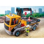 PLAYMOBIL 71750 - Action Heroes Camion de chantier avec grue et ouvrier et accessoires