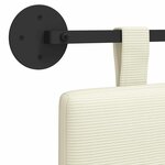 vidaXL Tête de lit suspendue Crème Tissu en velours côtelé