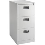 Armoire de bureau verrouillable étagère meuble 3 tiroirs gris 08_0000375