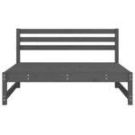 vidaXL Canapé central de jardin gris 120x80 cm bois de pin massif
