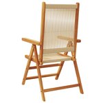 vidaXL Chaises inclinables de jardin lot de 8 beige bois massif acacia