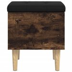 vidaXL Banc de rangement chêne fumé 42x42x46 cm bois d'ingénierie