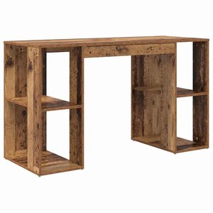 vidaXL Bureau Bois Ancien 130 x 50.5 x 75 cm Bois d'ingénierie