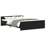vidaXL Cadre de lit sans matelas noir 150x200 cm