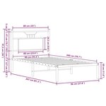 vidaXL Cadre de lit sans matelas chêne marron 90x200cm bois ingénierie