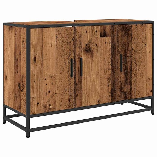 vidaXL Meuble de Lavabo de Salle de Bain Bois ancien 90 x 33 x 60 cm