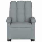 vidaXL Fauteuil de massage inclinable Gris clair Tissu