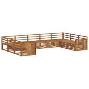 vidaXL Ensemble de canapés d'extérieur 9 pc Naturel