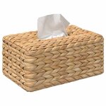 vidaXL Housses de boîte à tissues 2 Pièces Jacinthe d'eau Naturel