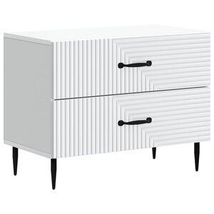 vidaXL Cabinet de chevet Blanc 62 x 34 5 x 47 5 cm Bois d'ingénierie
