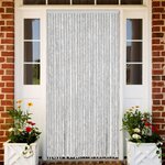 vidaXL Rideau anti-mouches gris 118x220 cm chenille