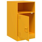 vidaXL Table de chevet jaune moutarde 34 5x39x62 cm acier