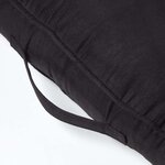 Coussin bouée rehausseur en suédine Noir  50 x 50 x 10 cm - HOMESCAPES