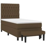 vidaXL Sommier à lattes de lit avec matelas Marron foncé 90x200 cm