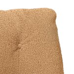 vidaXL Chaise relaxante en tissu beige imitation laine bouclée