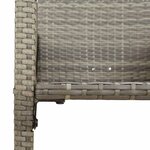 vidaXL Ensemble de bar de jardin 5 Pièces sans coussins gris poly rotin