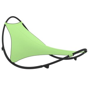 vidaXL Chaise longue à bascule avec roues Acier et textilène Vert