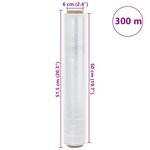 vidaXL Film étirable 6 Pièces transparent 17 μm 50 cm x 300 m