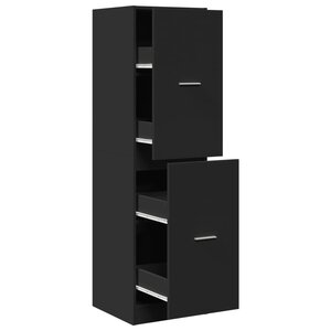 vidaXL Armoire d'apothicaire noir 40x41x144 5 cm bois d'ingénierie