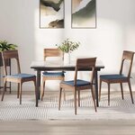 vidaXL Coussins de siège 4 Pièces Bleu 40 x 40 x 3 cm