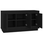 vidaXL Buffet noir 102x35x55 cm bois d'ingénierie