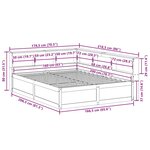 vidaXL Lit bibliothèque sans matelas 160x200 cm bois massif de pin
