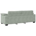 vidaXL Canapé à 3 places gris clair 178 cm Velours